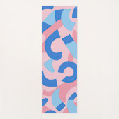 Pink und Blue Doodle Muster Yogamatte (Vorderseite)