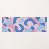 Pink und Blue Doodle Muster Yogamatte (Vorderseite (Horizontal))