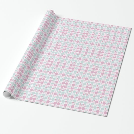 Pink und Blue Dots - Muster - Papier für das Umpac Geschenkpapier (Ungerollt)