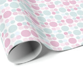 Pink und Blue Dots - Muster - Papier für das Umpac Geschenkpapier (Rolleneckpunkt)