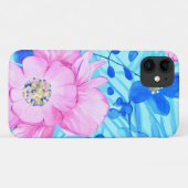 Pink und Blue Flowers iPhone/iPad Gehäuse Case-Mate iPhone Hülle (Rückseite (Horizontal))