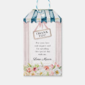 Pink und Blue Garden Brautparty Geschenketiketten Geschenkanhänger (Vorderseite)