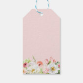 Pink und Blue Garden Brautparty Geschenketiketten Geschenkanhänger (Rückseite)