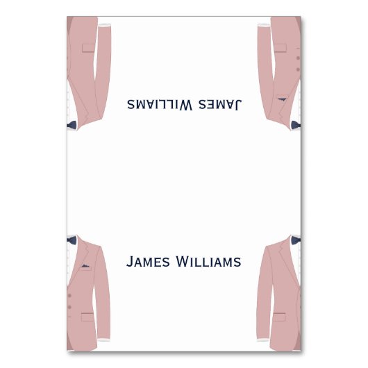 Pink und Blue Gay Wedding Place Cards Tischnummer (Vorderseite)