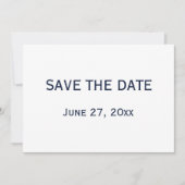 Pink und Blue Gay Wedding speichern die Datumskart Einladung (Vorderseite)