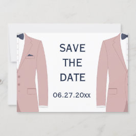 Pink und Blue Gay Wedding speichern Sie die Datums Save The Date
