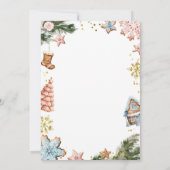 Pink und Blue Gingerbrot Cookies Gender Reveal Einladung (Rückseite)