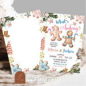 Pink und Blue Gingerbrot Cookies Gender Reveal Einladung