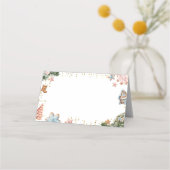 Pink und Blue Gingerbrot Cookies Gender Reveal Platzkarte (Rückseite)