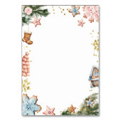 Pink und Blue Gingerbrot Cookies Gender Reveal Tischnummer (Rückseite)