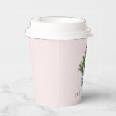 Pink und Blue Grandmillennial Weihnachtsbaum Pappbecher (Rechts)