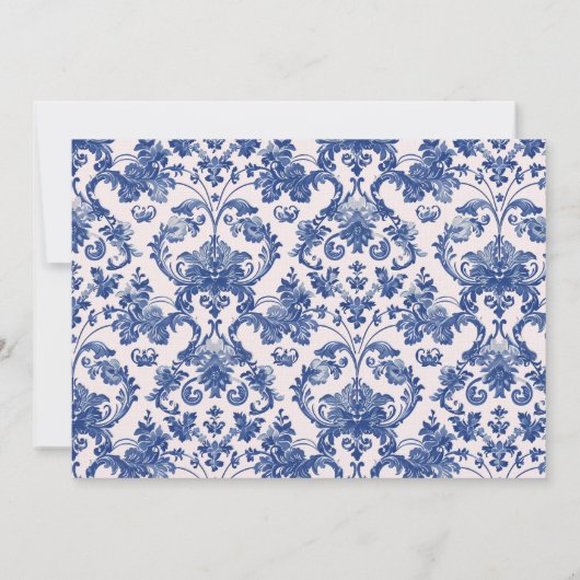 Pink und Blue Grandmillennial Weihnachtsgeschenk F Einladung (Rückseite)