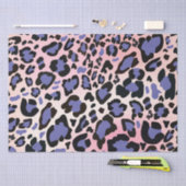 Pink und Blue Leopard Muster Seidenpapier (Handwerk)