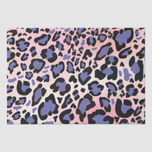 Pink und Blue Leopard Muster Seidenpapier
