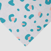 Pink und Blue Leopard Muster Seidenpapier (Detail)
