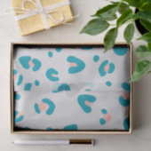 Pink und Blue Leopard Muster Seidenpapier (Geschenk)