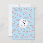 Pink und Blue Niedlich Sneakers Muster Einladung (Rückseite)