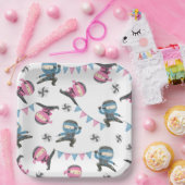 Pink und Blue Ninja Party Paper Teller (Party)