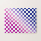 Pink und Blue Ombre Prüfmuster Puzzle (Horizontal)
