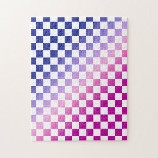 Pink und Blue Ombre Prüfmuster Puzzle (Vertikal)