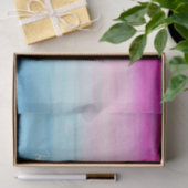 Pink und Blue Ombre Wasserfarbe | Happy Birthday Seidenpapier (Geschenk)