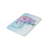 Pink und Blue Paisley Elefant Badematte (Schrägansicht)