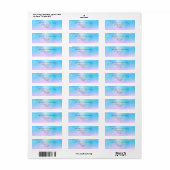 Pink und Blue Pastel Gradient Sky Adresse (Vorne)