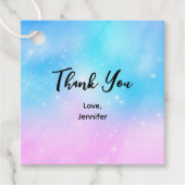 Pink und Blue Pastel Gradient Sky Vielen Dank Geschenkanhänger (Vorderseite)