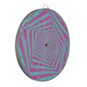 Pink und Blue Pentagon Spiral Dartboard Dartscheibe (Vorderseite Links)