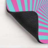 Pink und Blue Pentagon Spiral Mousepad (Ecke)