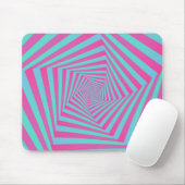 Pink und Blue Pentagon Spiral Mousepad (Mit Mouse)
