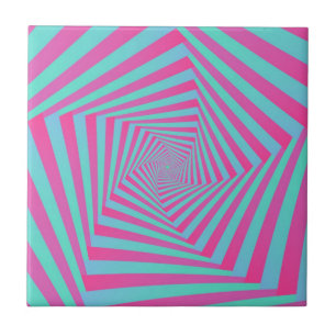 Pink und Blue Pentagon Spiralfliese Fliese