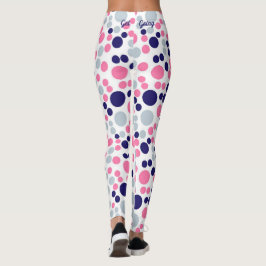 Pink und Blue Polka Dot Leggings