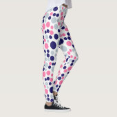 Pink und Blue Polka Dot Leggings (Rechts)