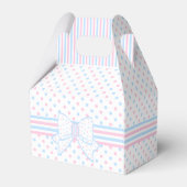 Pink und Blue Polka Dots Baby Dusche Geschenkschachtel (Rückseite)