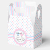 Pink und Blue Polka Dots Baby Dusche Geschenkschachtel (Geöffnet)