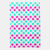 Pink und Blue Polka Dots Geschirrtuch (Vertikal)