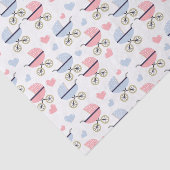Pink und Blue Pram Pattern Babydusche Seidenpapier (Ausschnitt)