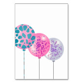 Pink und Blue Safari Ballon Garland Tischnummer (Rückseite)