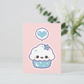 Pink und Blue Space Cake Postkarte (Stehend Vorderseite)