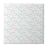 Pink und Blue Spaß Federn Fliese (Vorderseite)