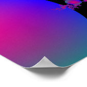 Pink und Blue Spiralbläschen Poster (Ecke)
