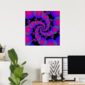 Pink und Blue Spiralbläschen Poster (Heimbüro)