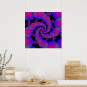 Pink und Blue Spiralbläschen Poster (Küche)