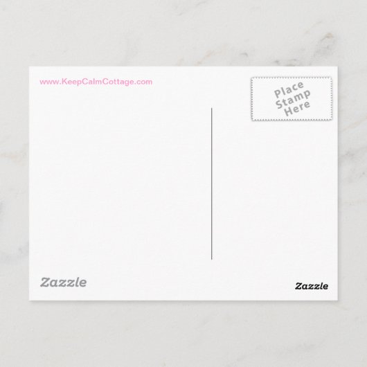 Pink und Blue Union Jack Postkarte (Rückseite)