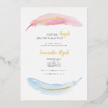 Pink und Blue Watercolor Babydusche