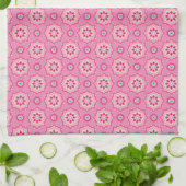 Pink und Blumenmuster Handtuch (Gefaltet)