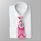 Pink und Blumenmuster Krawatte (Gebunden)
