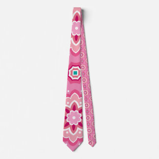 Pink und Blumenmuster Krawatte