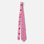 Pink und Blumenmuster Krawatte (Rückseite)